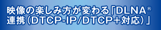 映像の楽しみ方が変わる「DLNA（R）連携（DTCP-IP／DTCP＋対応）」