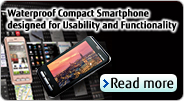 Waterproof Compact Smartphone designed for Usability and Functionality
