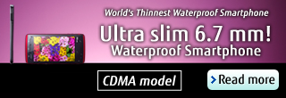 World's Thinnest Waterproof Smartphone Ultra slim 6.7mm! Waterproof Smartphone CDMA model