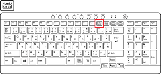 【Num Lk】キーを押す