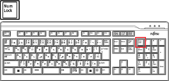 【Num Lock】キーを押す